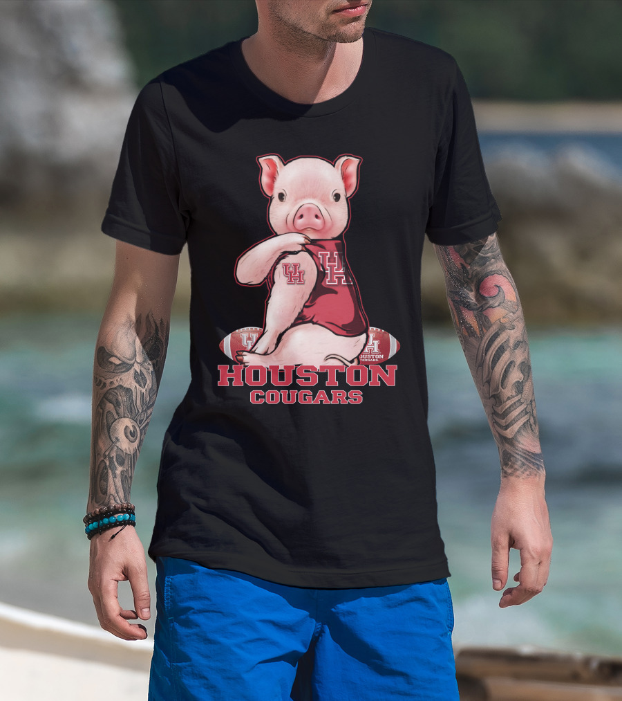 Pig In UH Jersey Houston Cougars Football T-Shirt