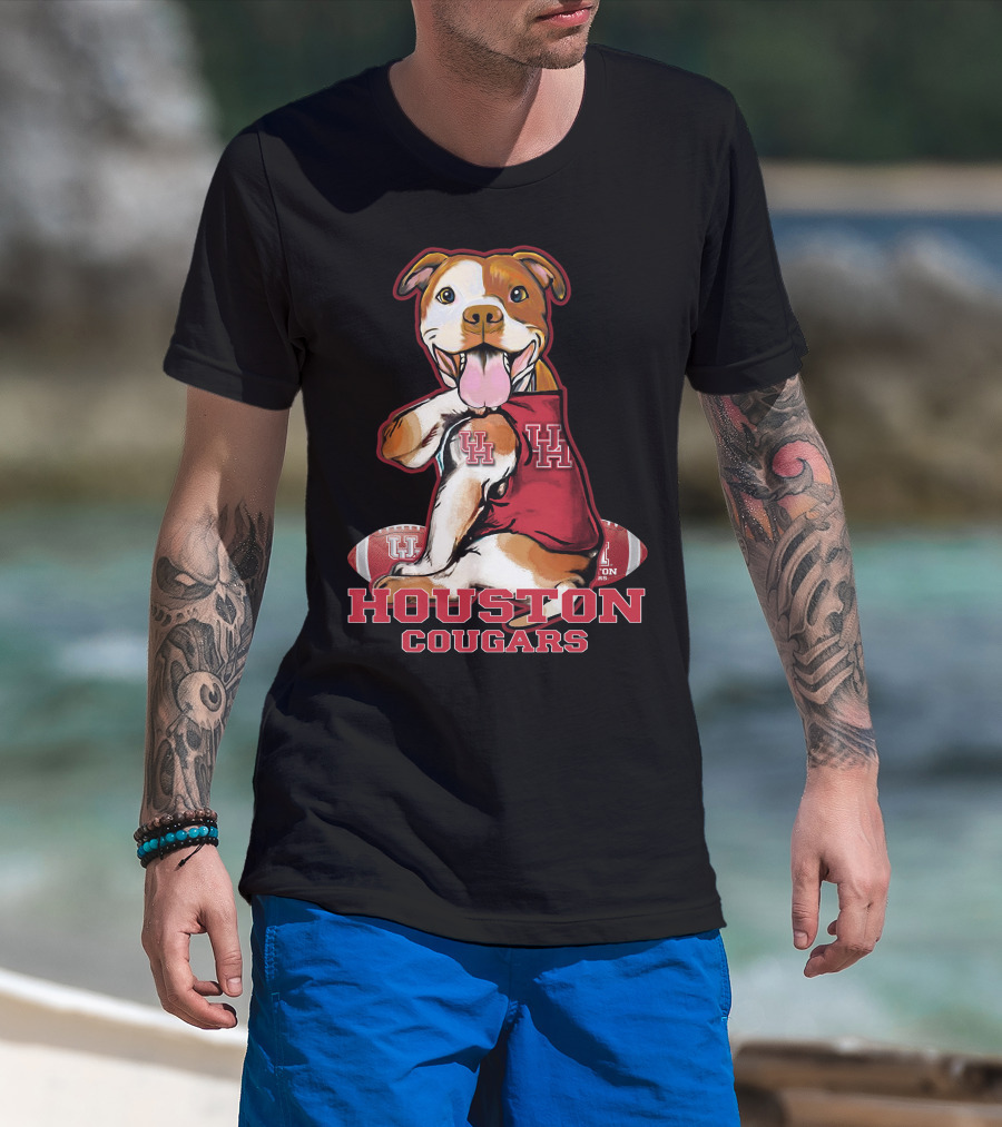 Houston Cougars UH Pittbull Football T-Shirt