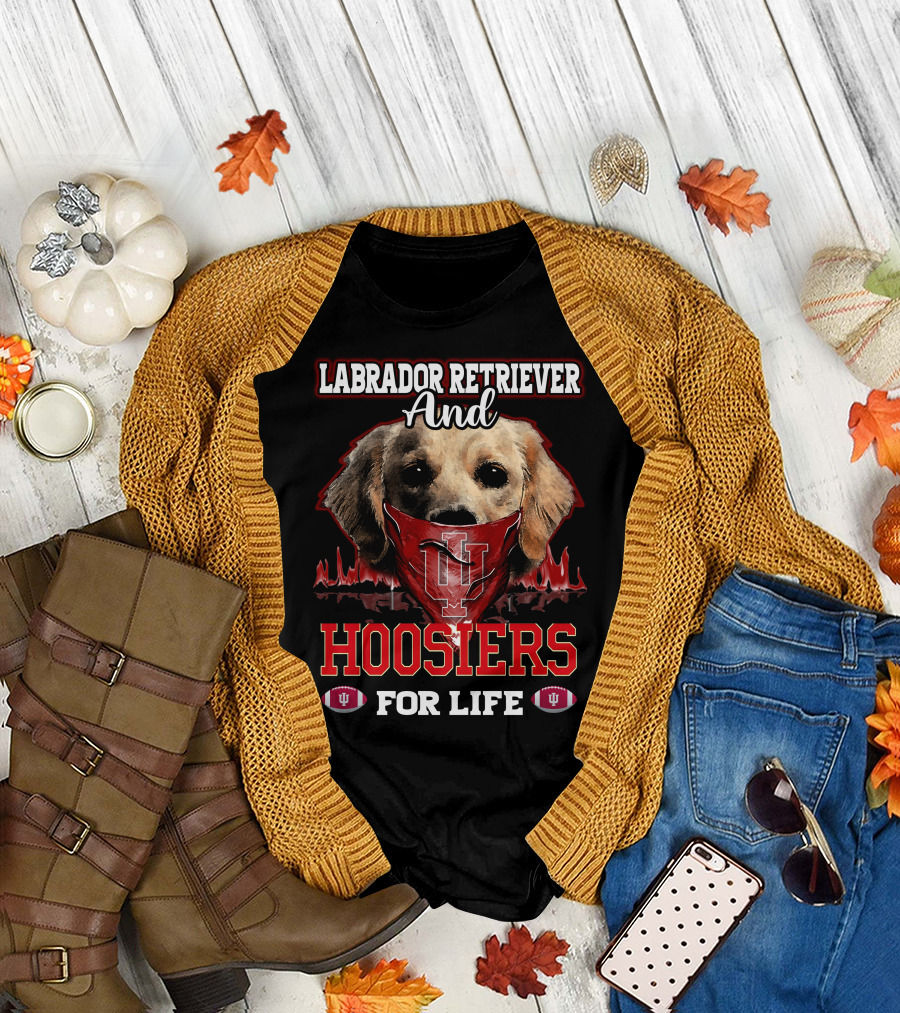 Labrador Retriever and Hoosiers for Life T-Shirt