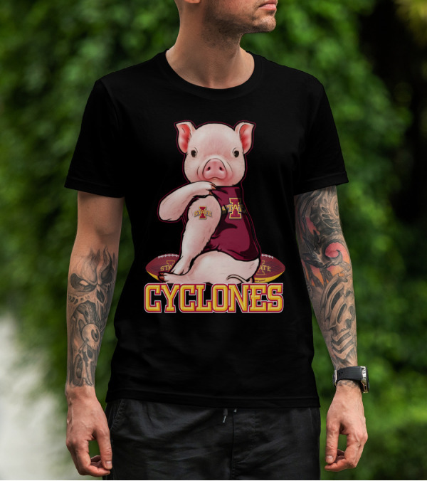 Iowa State Cyclones Pig With Football T-Shirt