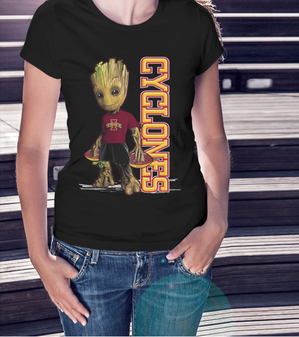 Groot Iowa State Cyclones Marvel Character Crossover T-Shirt