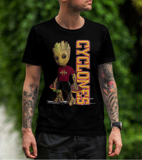 Groot Iowa State Cyclones Marvel Character Crossover T-Shirt