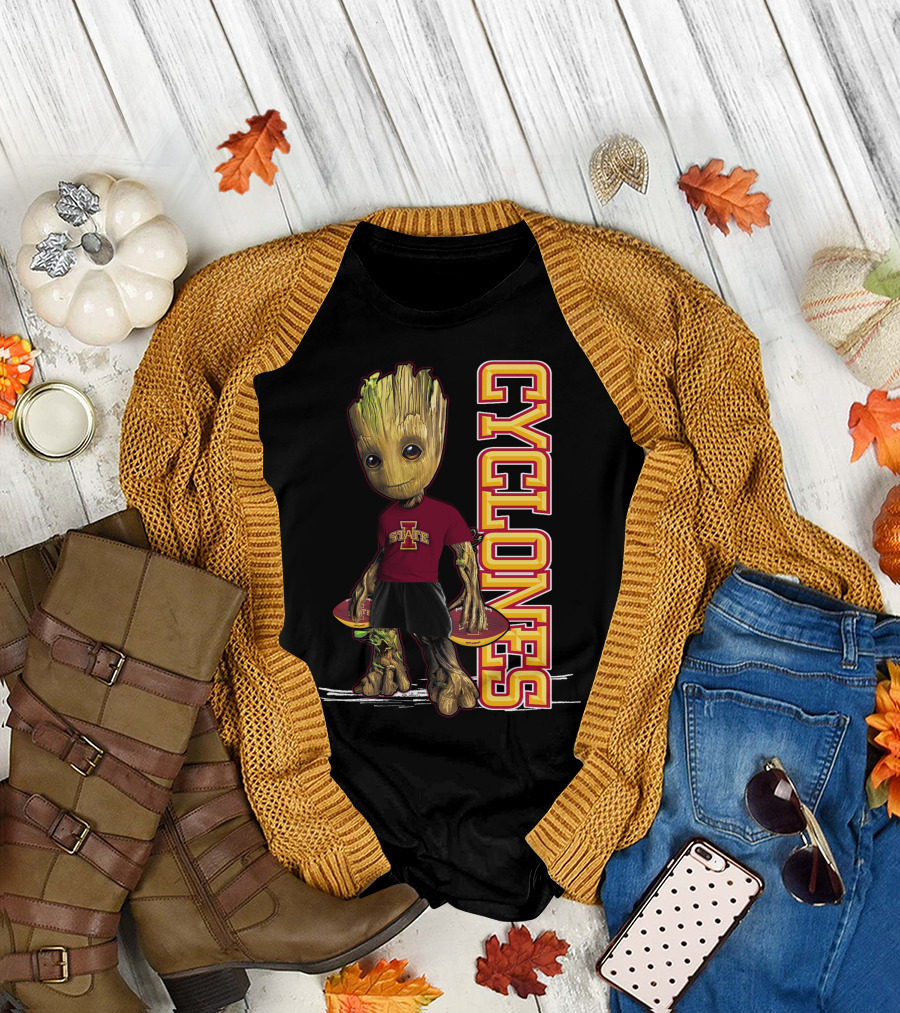 Groot Iowa State Cyclones Marvel Character Crossover T-Shirt