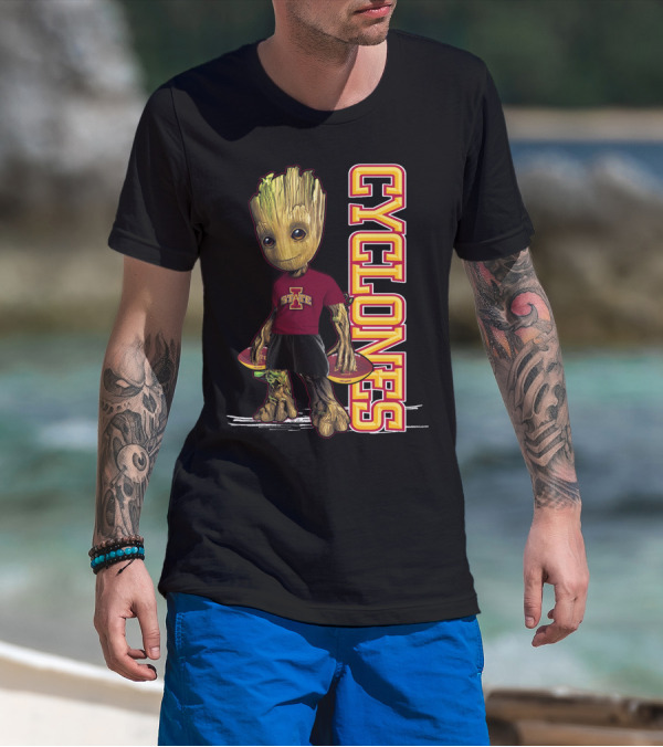 Groot Iowa State Cyclones Marvel Character Crossover T-Shirt