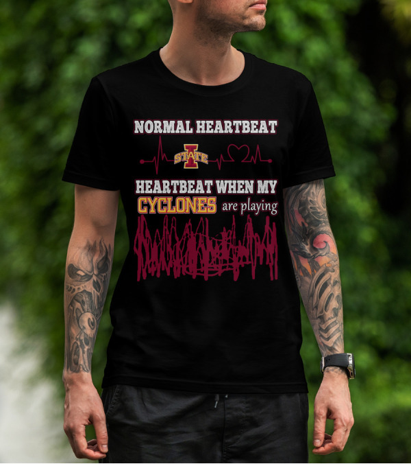 Normal Heartbeat Iowa State Heartbeat When My Cyclones Are Playing T-Shirt