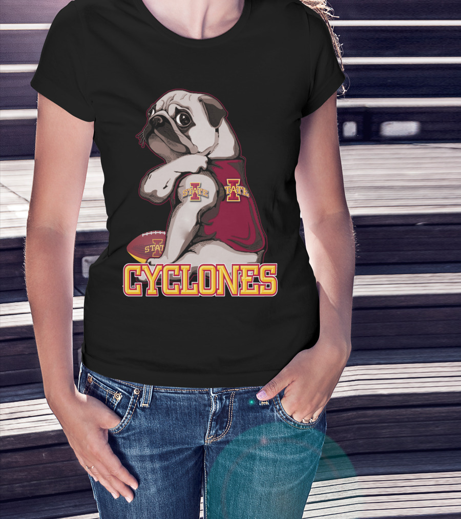 Pug Iowa State Cyclones Football Mascot T-Shirt