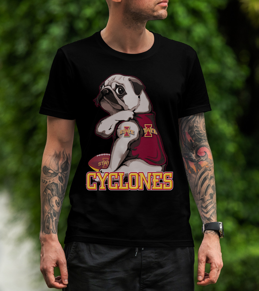 Pug Iowa State Cyclones Football Mascot T-Shirt