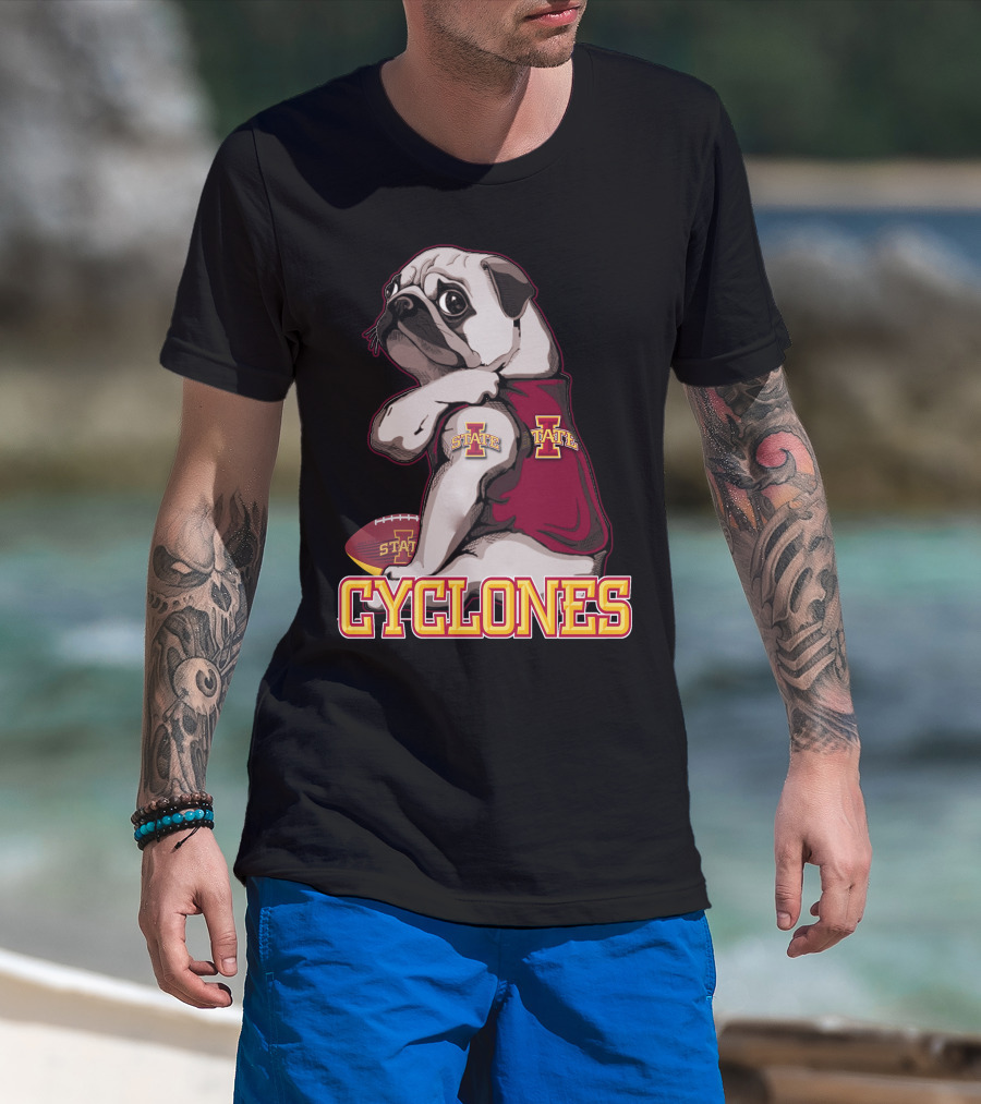 Pug Iowa State Cyclones Football Mascot T-Shirt