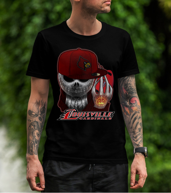 Jackskull Louisville Cardinals Halloween Pumpkin T-Shirt