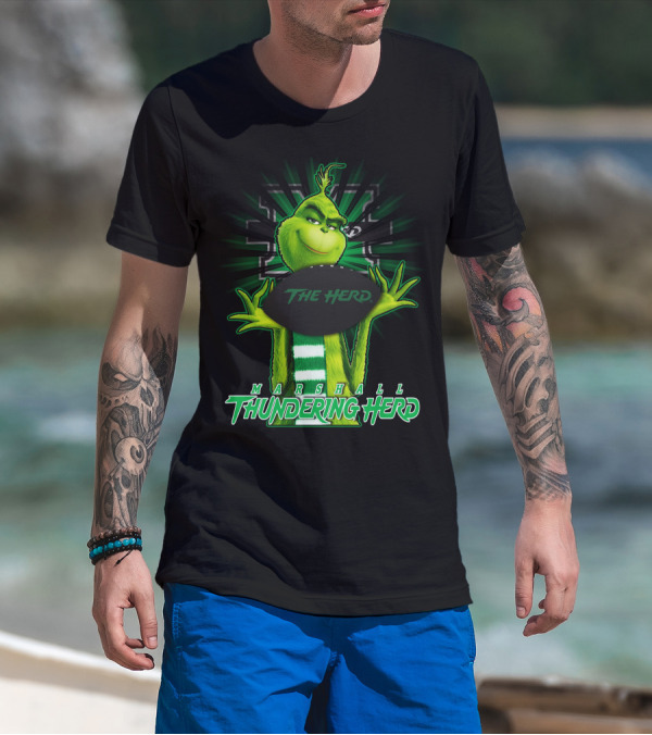 Marshall Thundering Herd Grinch The Herd T-Shirt