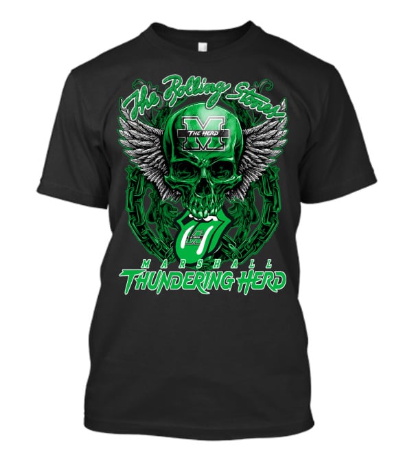 The Rolling Stones Marshall Thundering Herd Skull With Wings And Tongue T-Shirt