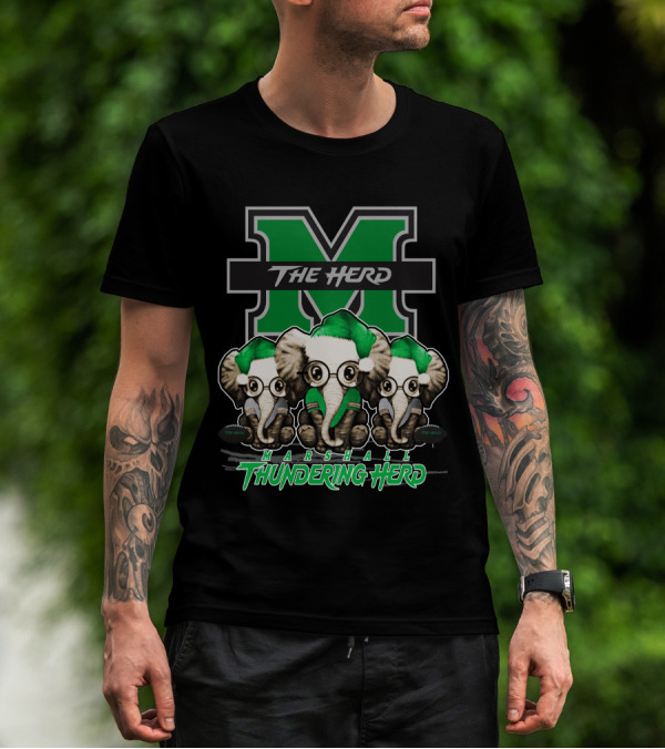 Marshall Thundering Herd Elephan Xmas The Herd T-Shirt