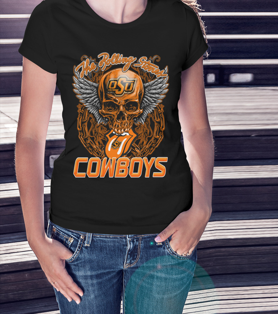 The Rolling Stones Osu Cowboys Skull Wings T-Shirt