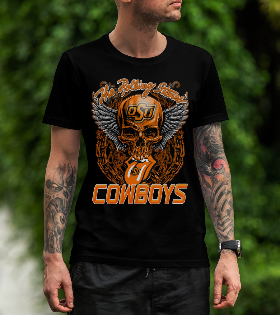 The Rolling Stones Osu Cowboys Skull Wings T-Shirt