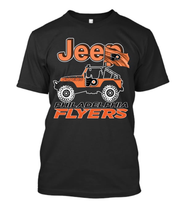 Jeep Philadelphia Flyers Off-Road Adventure Enthusiasts Fan Gear T-Shirt