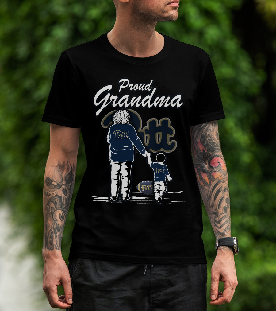 Proud Grandma Pitt Panthers Football Family T-Shirt