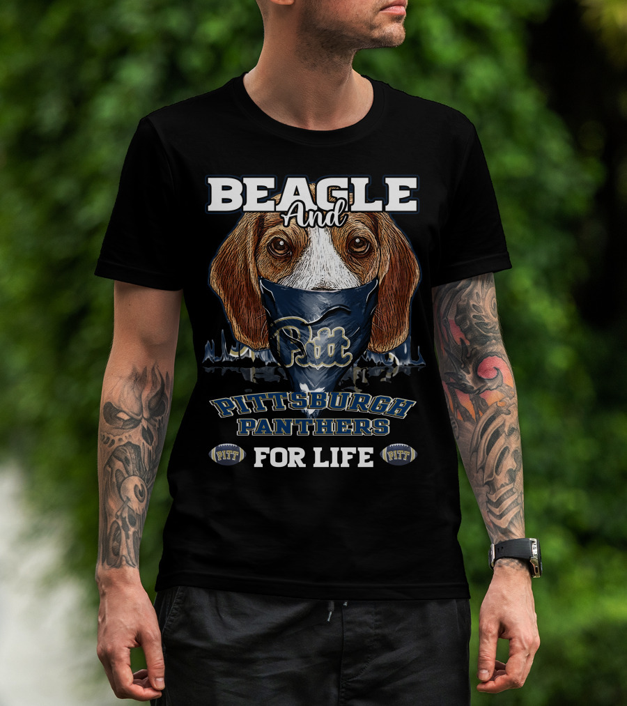 Beagle And Pittsburgh Panthers Pitt For Life T-Shirt
