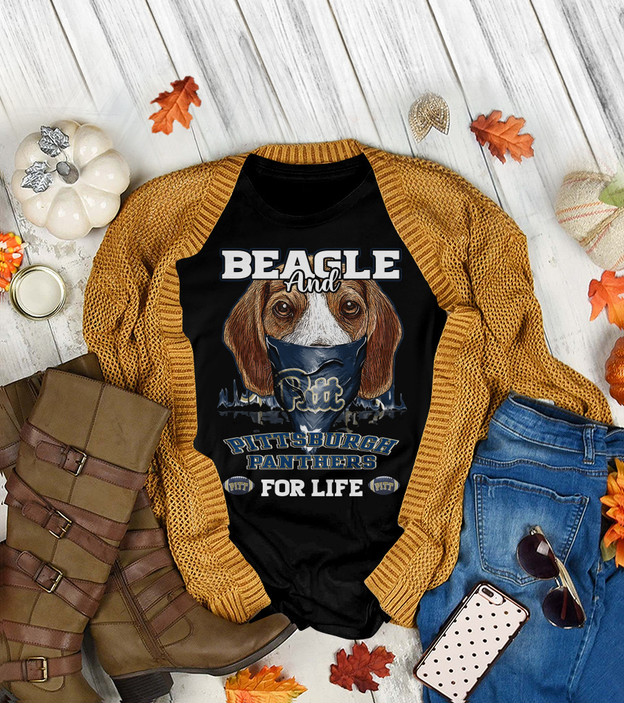 Beagle and Pittsburgh Panthers Pitt for Life T-Shirt