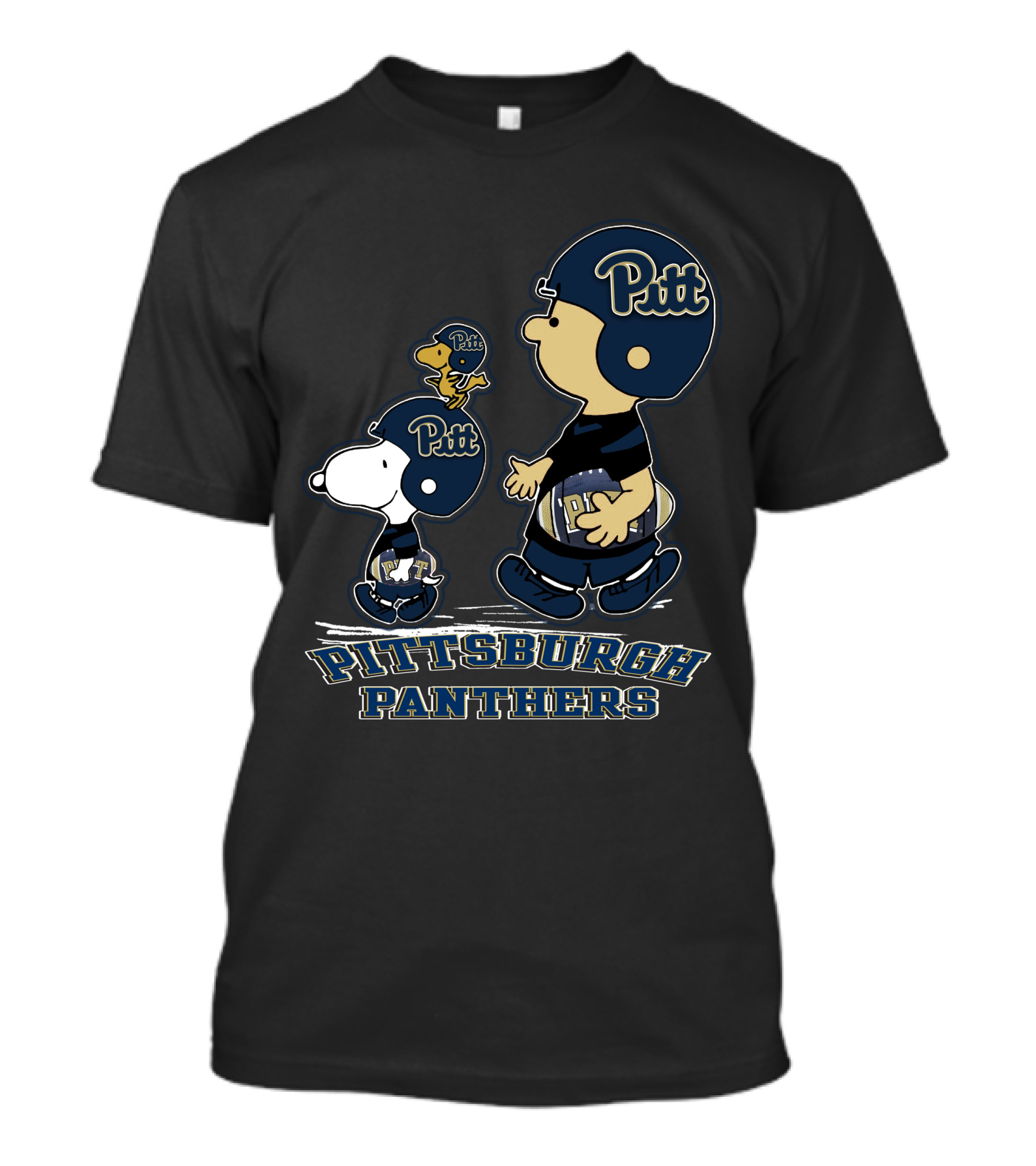 Pitt Football Pittsburgh Panthers Snoopy And Woodstock T-Shirt