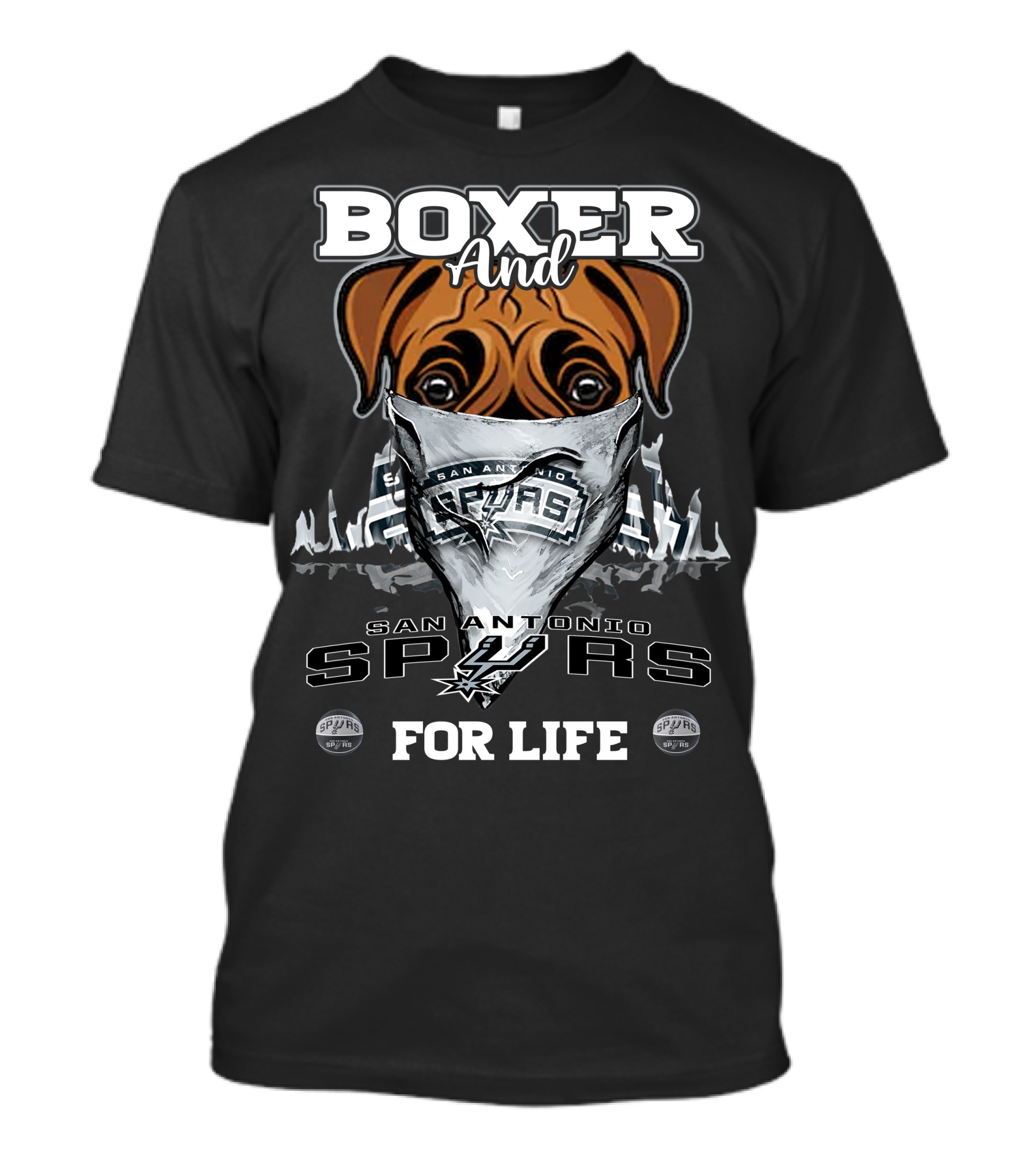Boxer And San Antonio Spurs For Life T-Shirt
