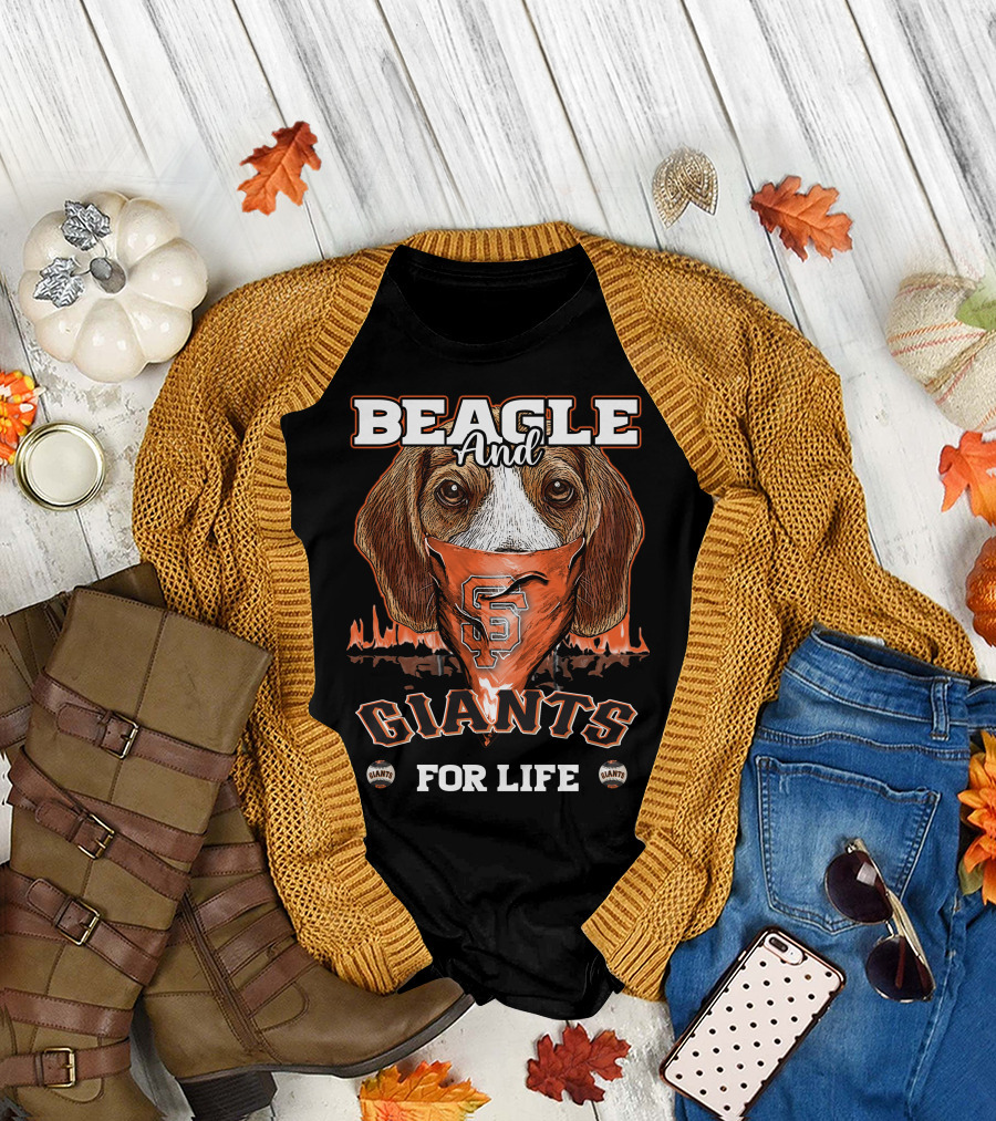 Beagle and Giants for Life San Francisco Giants T-Shirt