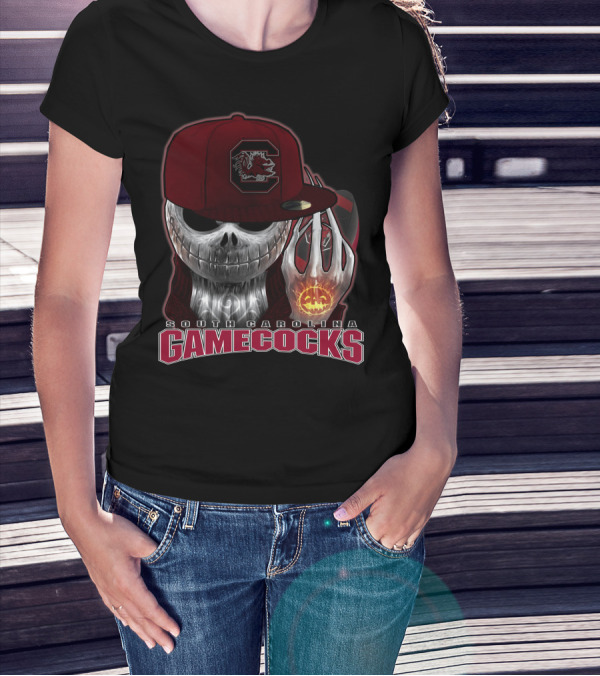 South Carolina Gamecocks Jackskull Halloween T-Shirt