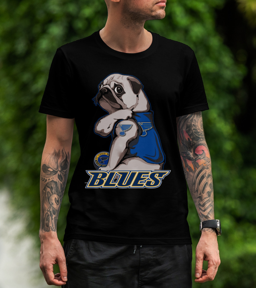 Pug St. Louis Blues Hockey Fan T-Shirt