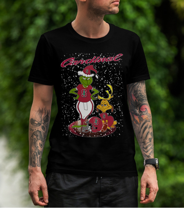 Grinchxmas Cardinal Stanford Football Holiday T-Shirt