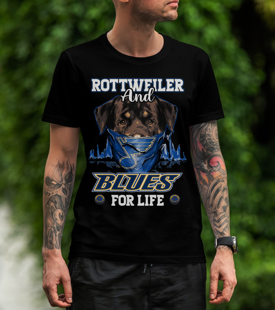 Rottweiler And Blues For Life St. Louis T-Shirt