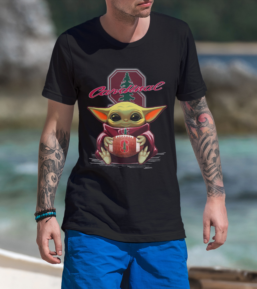 Yoda Stanford Cardinal Football T-Shirt