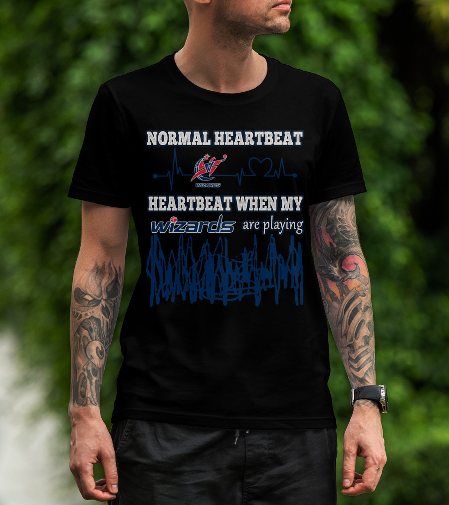 Normal Heartbeat Wizards Heartbeat When My Wizards Are Playing T-Shirt