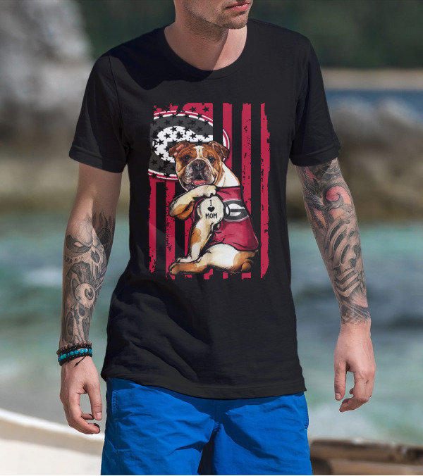I ♥ Mom Georgia Bulldogs Bulldog Football Pride T-Shirt