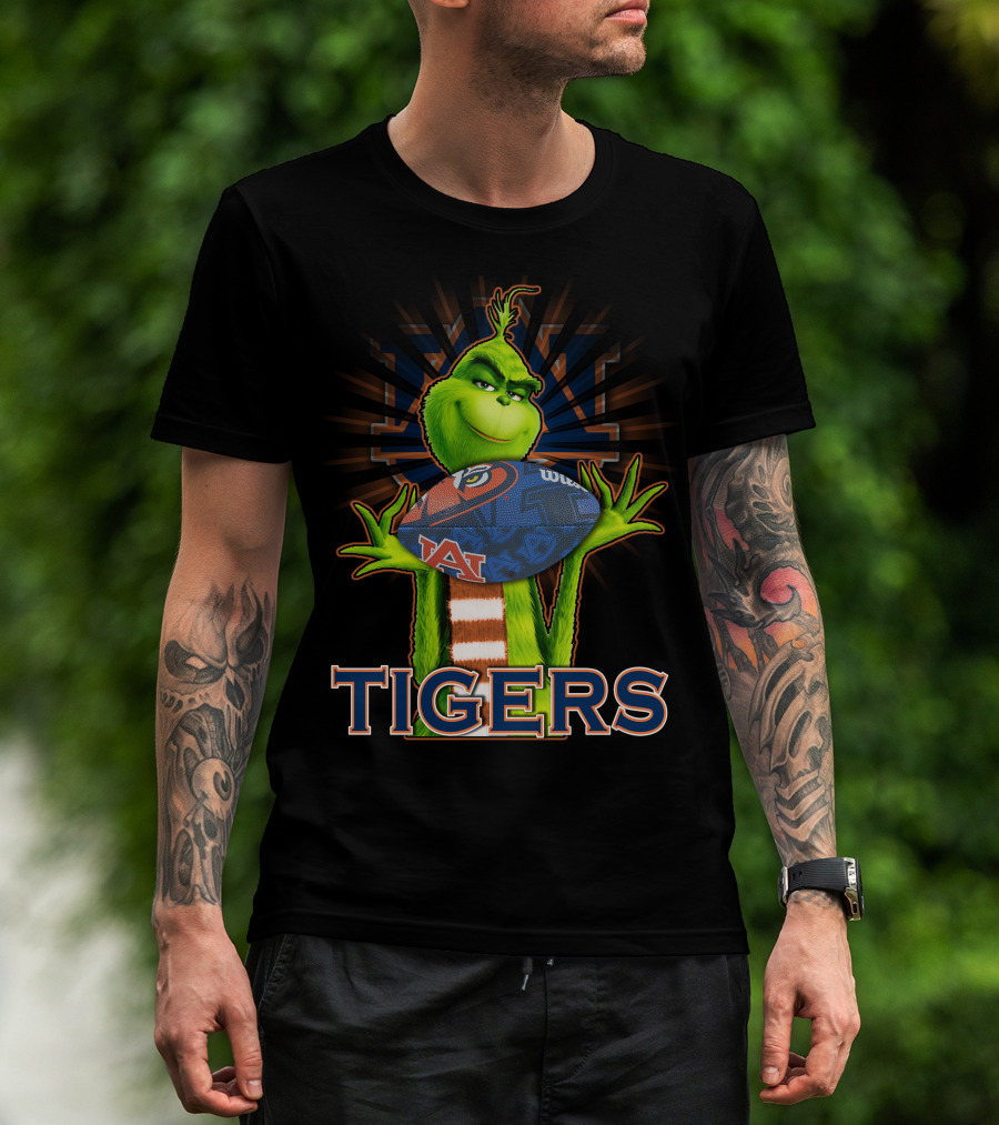 Grinch Auburn Tigers Football Fan T-Shirt