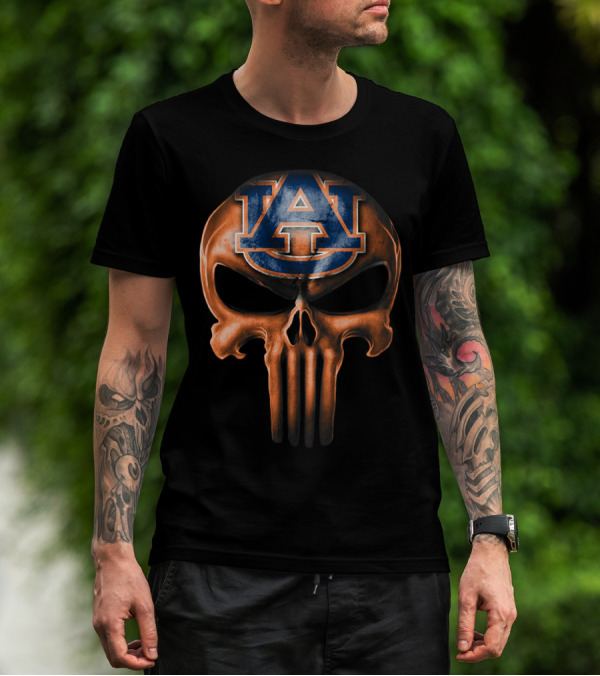 Auburn Tigers Punisher Skull T-Shirt