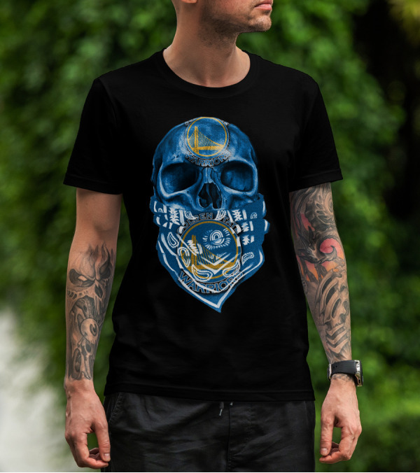 Skull Golden State Warriors Bandana T-Shirt