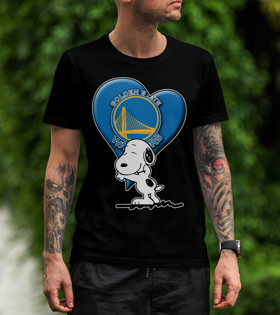 Snoopy Heart Golden State Warriors T-Shirt
