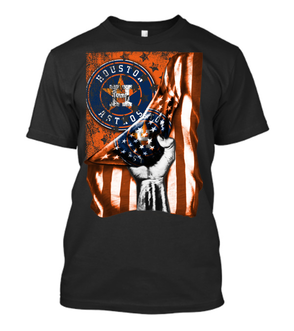 Houston Astros Stars And Stripes Flag T-Shirt