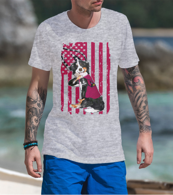 Border Collie I Love Mom Arizona Cardinals T-Shirt