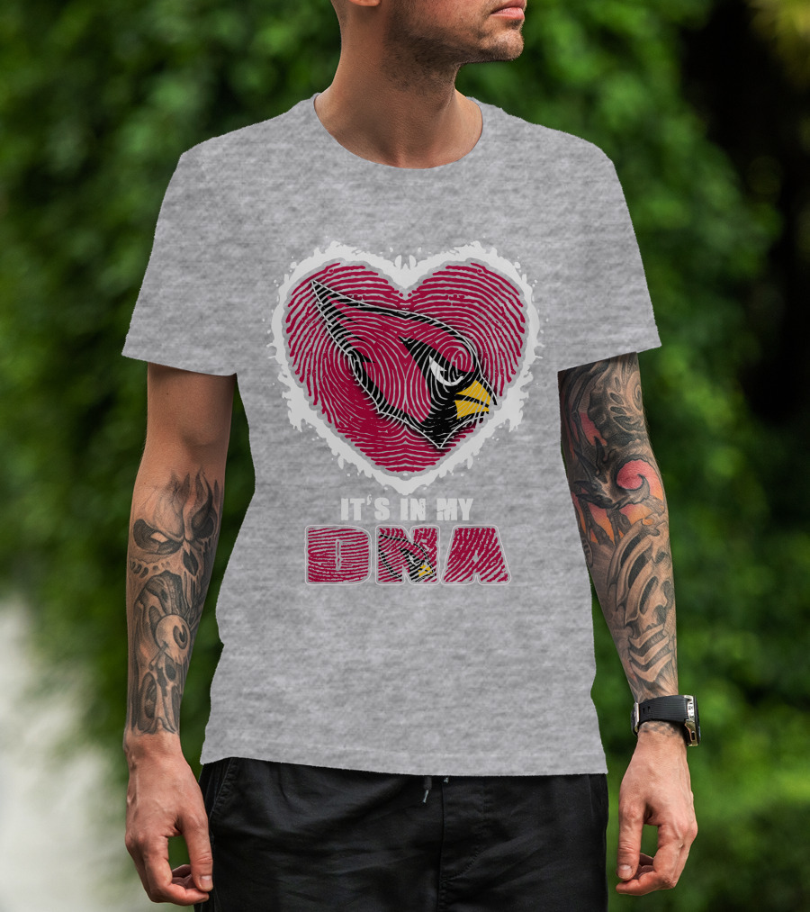 It's In My DNA Arizona Cardinals Heart T-Shirt