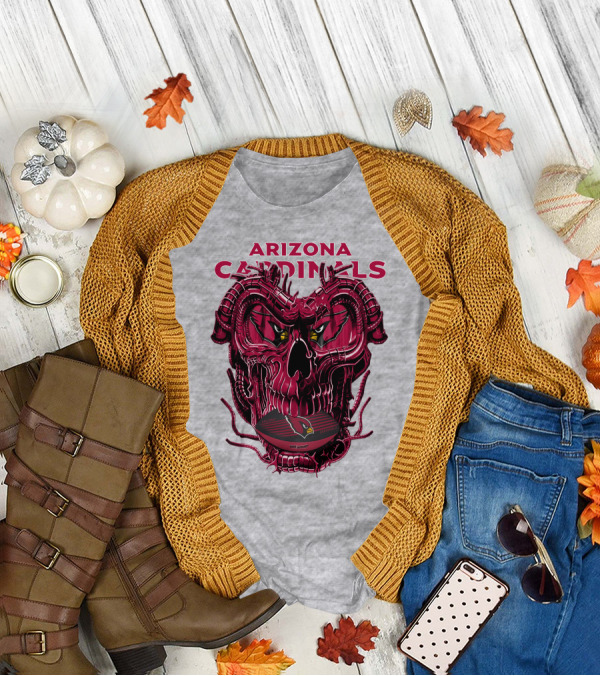 Arizona Cardinals Dragonskull Fusion Gridiron T-Shirt