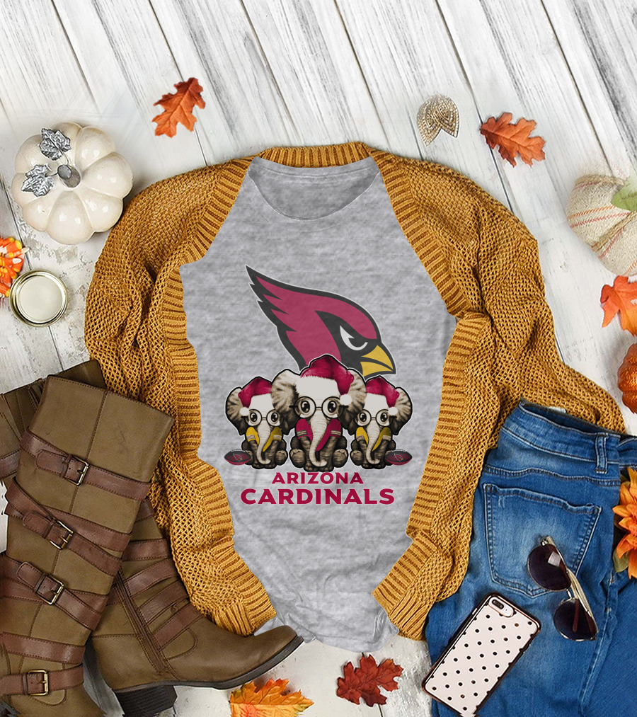 Arizona Cardinals Elephants Xmas T-Shirt