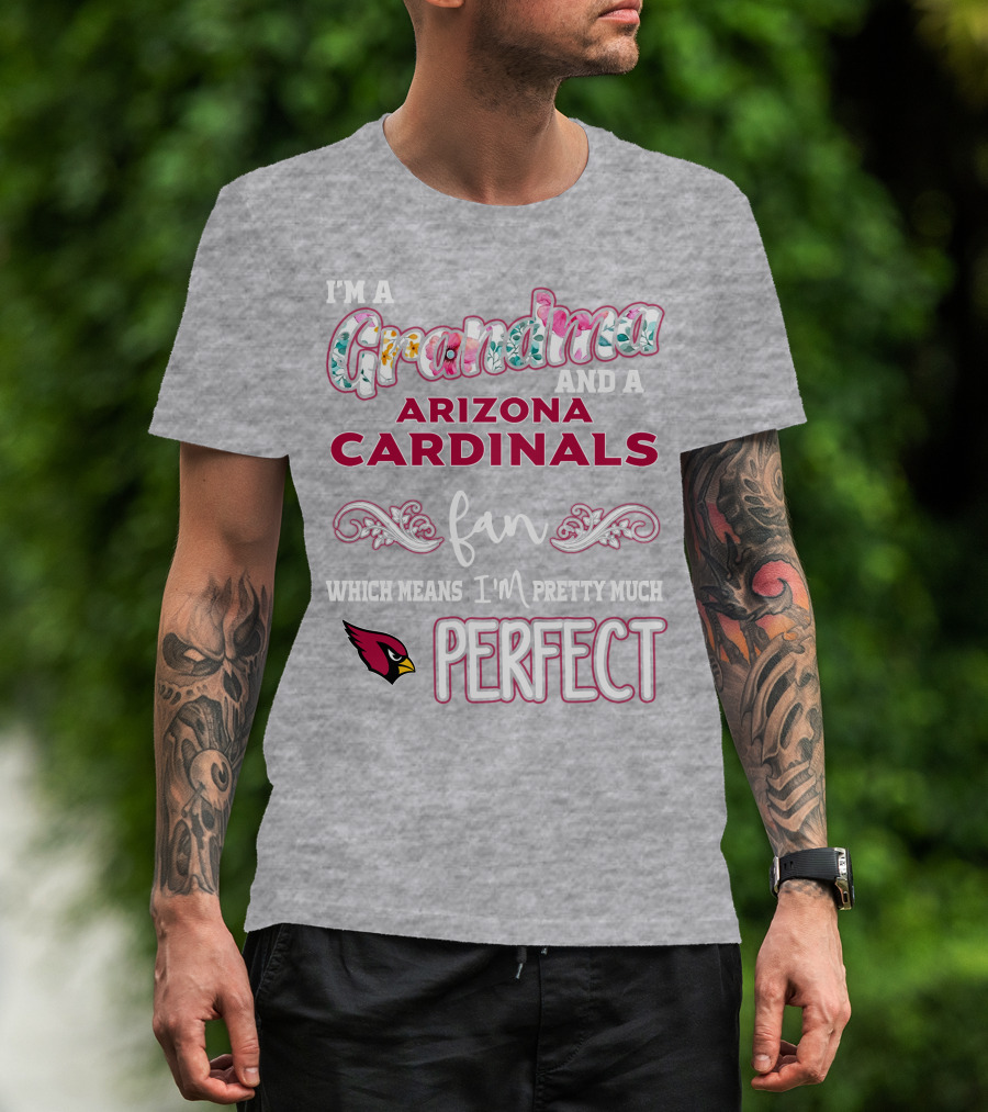 I'm A Grandma And A Arizona Cardinals Fan Which Means I'm Pretty Much Perfect T-Shirt
