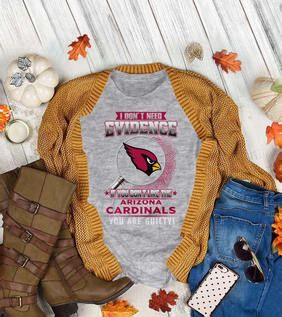 I Don't Need Evidence Arizona Cardinals You Are Guilty T-Shirt