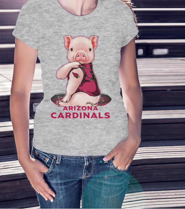 Arizona Cardinals Pig With Football T-Shirt