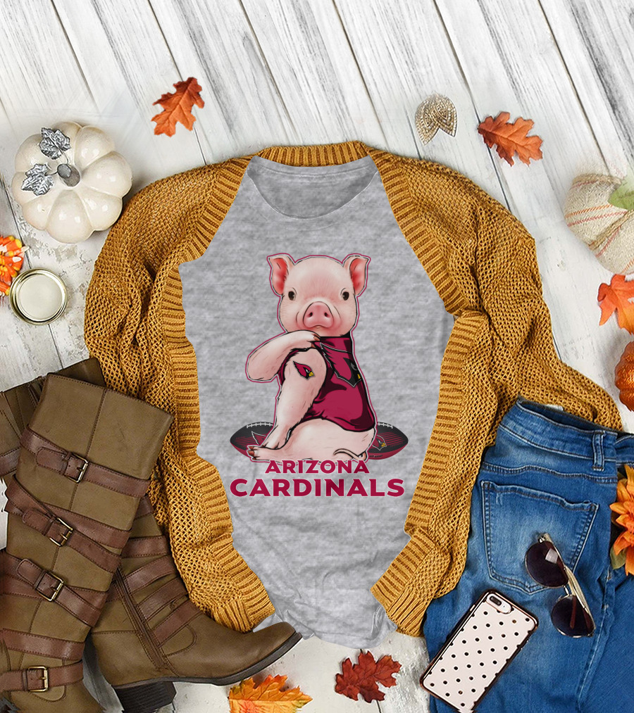 Arizona Cardinals Pig with Football T-Shirt