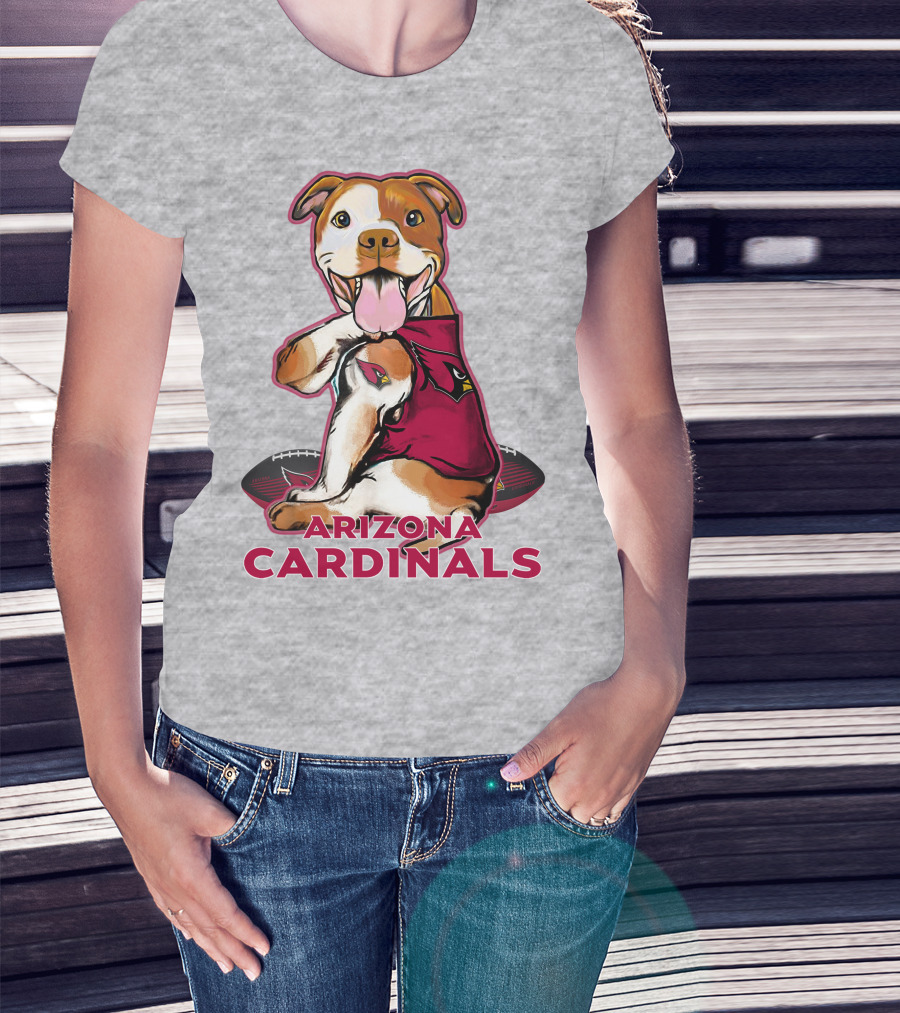 Arizona Cardinals Pitbull Football Fan T-Shirt