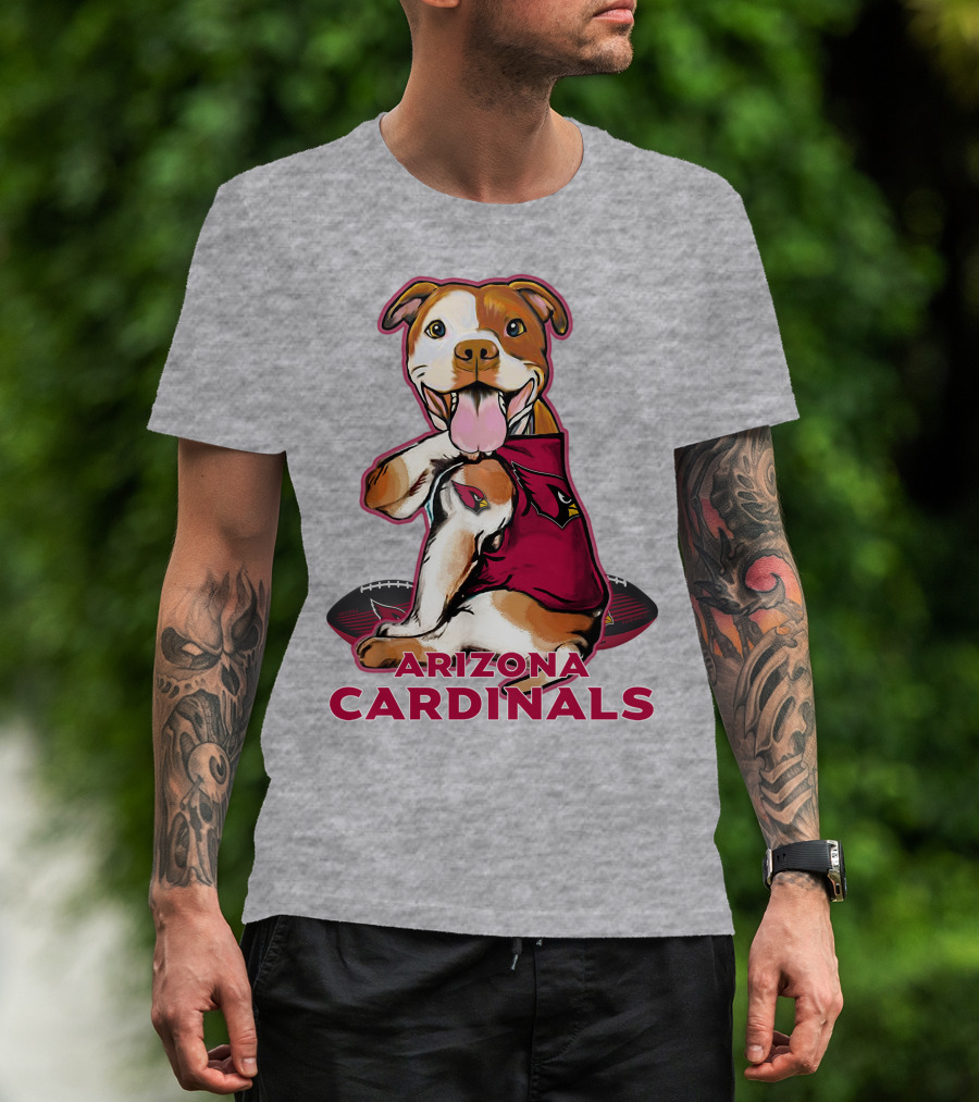 Arizona Cardinals Pitbull Football Fan T-Shirt