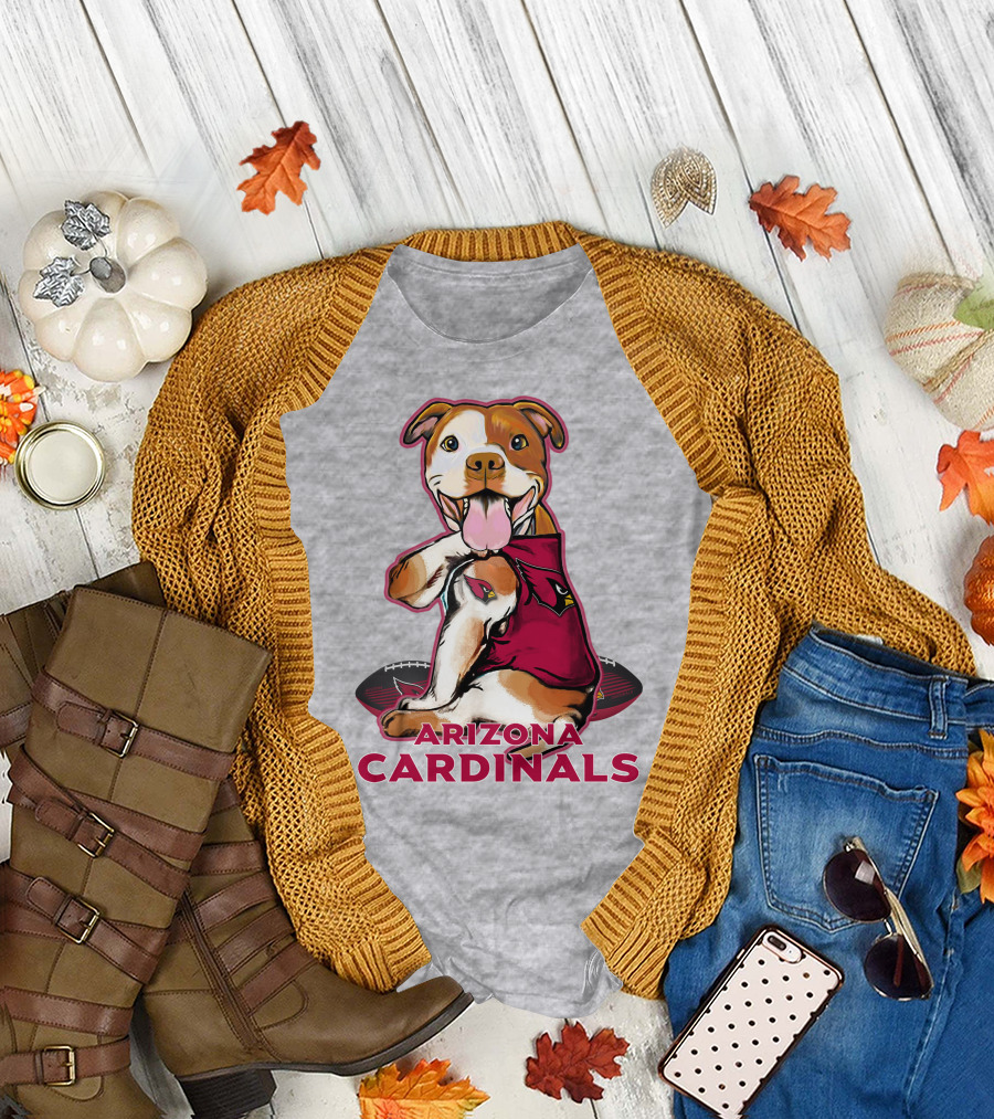 Arizona Cardinals Pitbull Football Fan T-Shirt