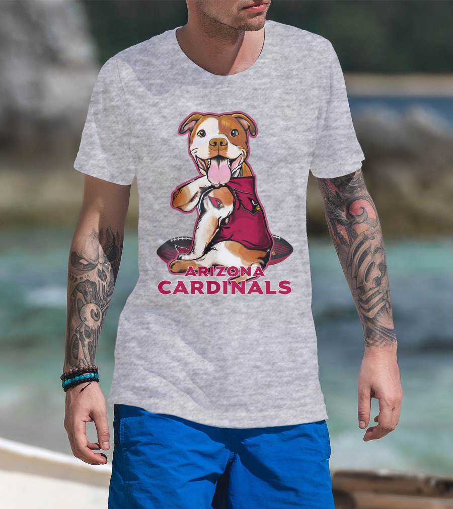 Arizona Cardinals Pitbull Football Fan T-Shirt