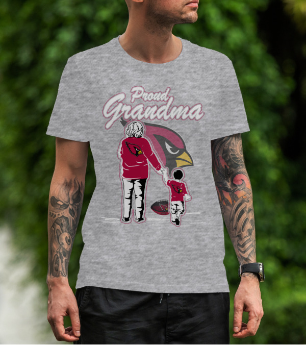 Proud Grandma Arizona Cardinals Family Loyalty Connection T-Shirt